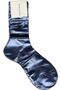 Geribbelde blauwe metallic dameskousen One Ribbed Laminated Maria La Rosa