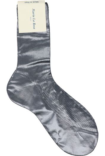 Geribbelde metallic dameskousen One Ribbed Laminated Maria La Rosa