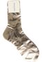 Geribbelde goudkleurige metallic dameskousen One Ribbed Laminated Maria La Rosa