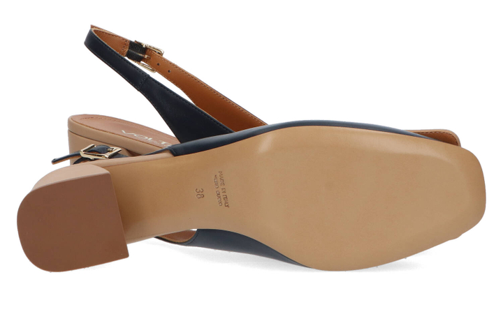 Blue beige sandalen met blokhak Voltan