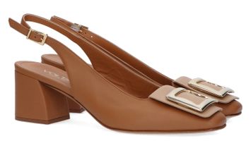 Tek beige sandalen met hak Voltan 