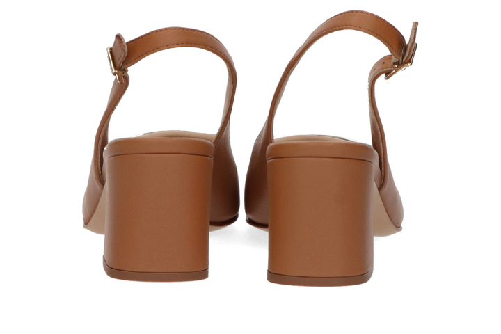 Tek beige sandalen met hak Voltan