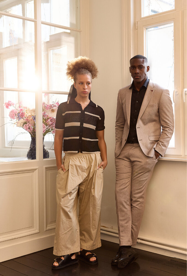 Beige kostuumblazer slim fit Roy Robson