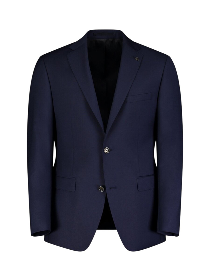 Donkerblauwe blazer met subtiel motief Roy Robson