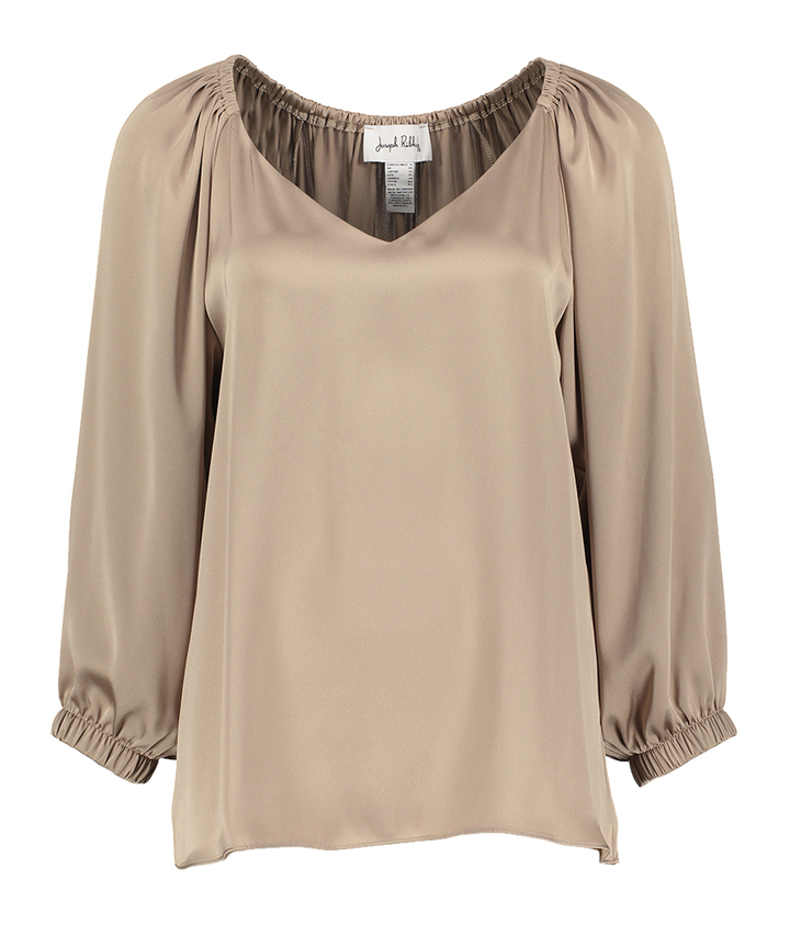 Beige glanzende bloes Joseph Ribkoff