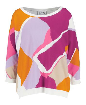 Multicolor pull met boothals en driekwart mouwen Joseph Ribkoff