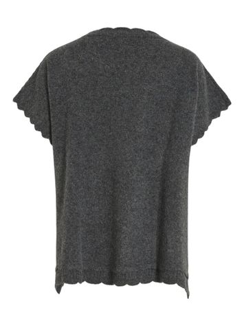 Donkergrijze melange poncho Vila 