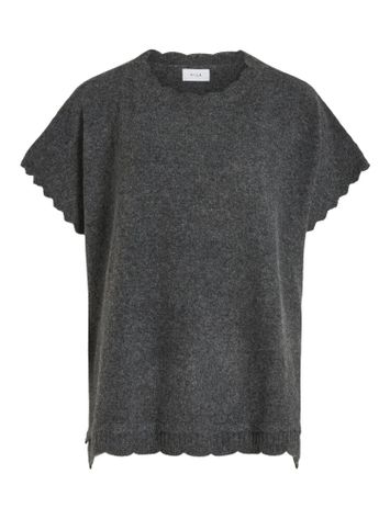 Donkergrijze melange poncho Vila 
