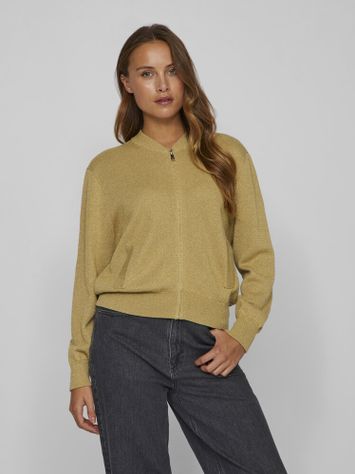 Gold gilet met lange mouwen Vila 