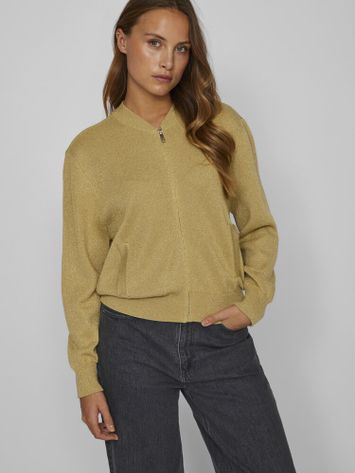 Gold gilet met lange mouwen Vila 