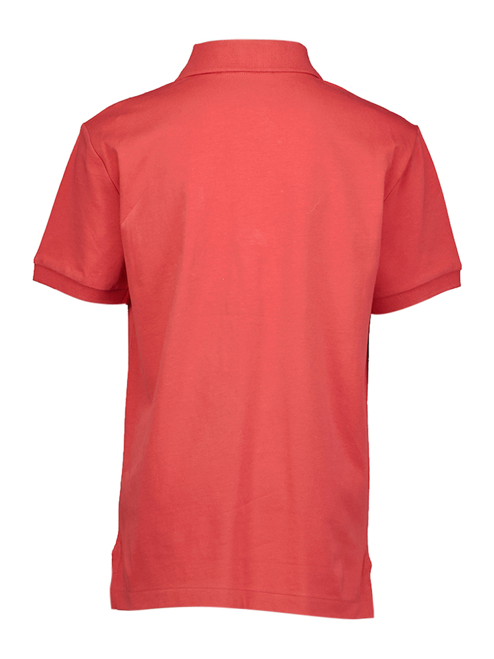 Rode katoenen polo met borstzak Ralph Lauren