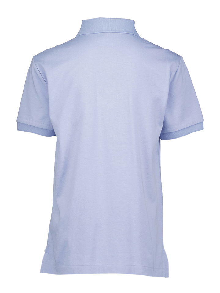 Blauwe katoenen polo met borstzak Ralph Lauren 