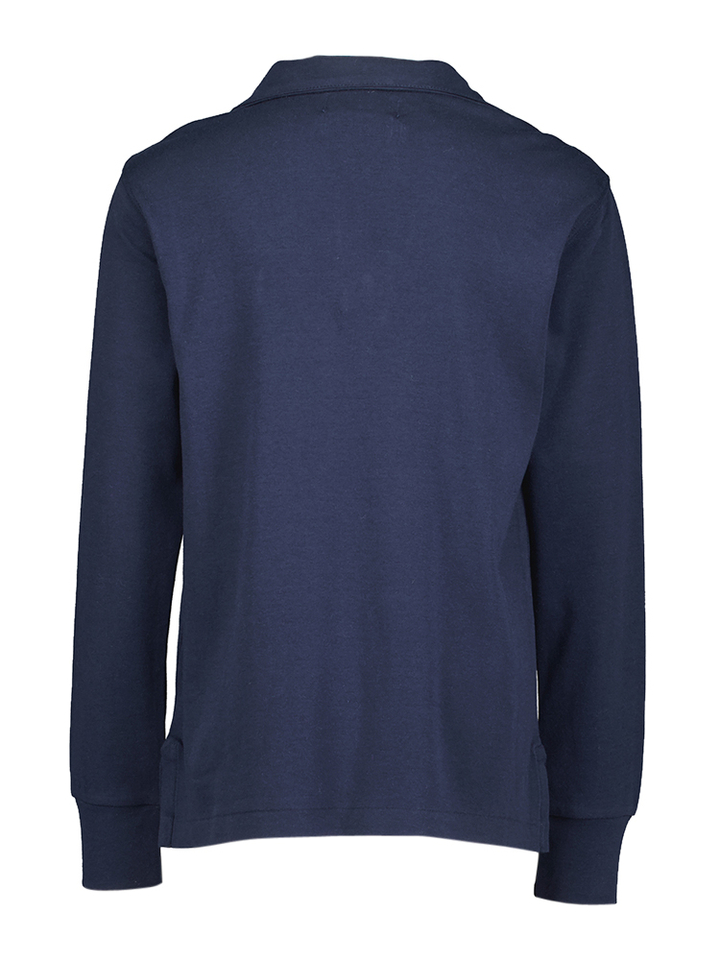 Donkerblauwe pull met korte rits Ralph Lauren