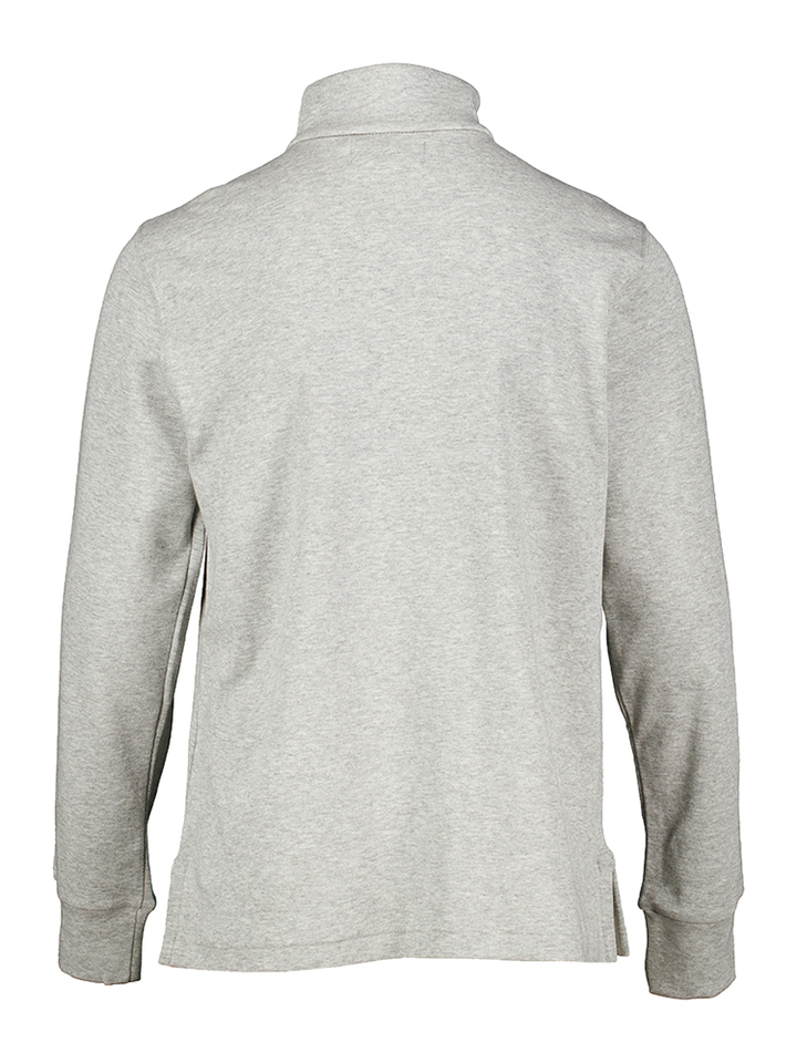 Grijze fijne katoenen pull met korte rits Ralph Lauren