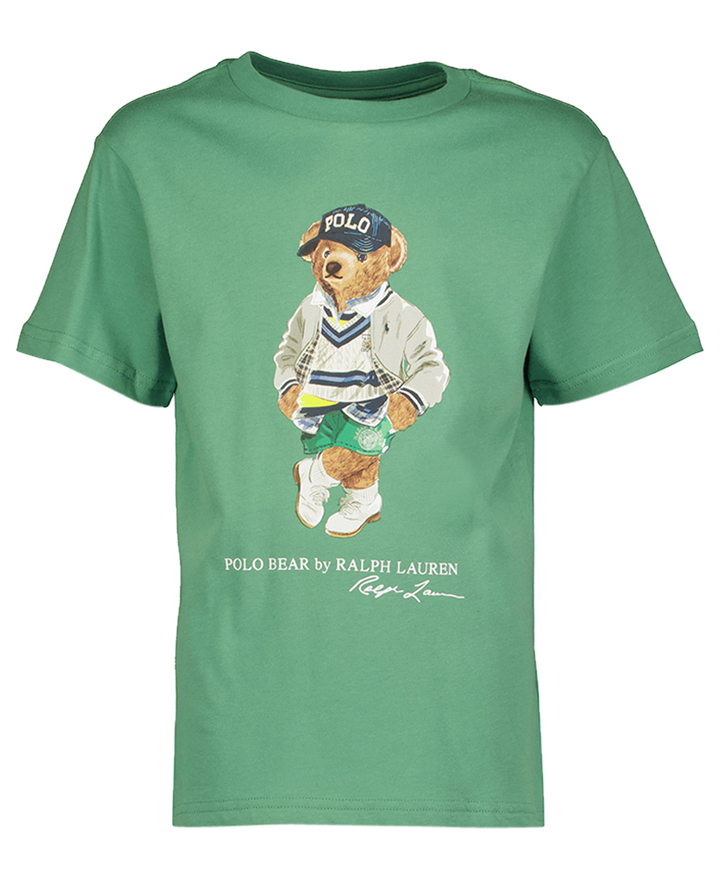 Groene katoenen t-shirt met opdruk Ralph Lauren