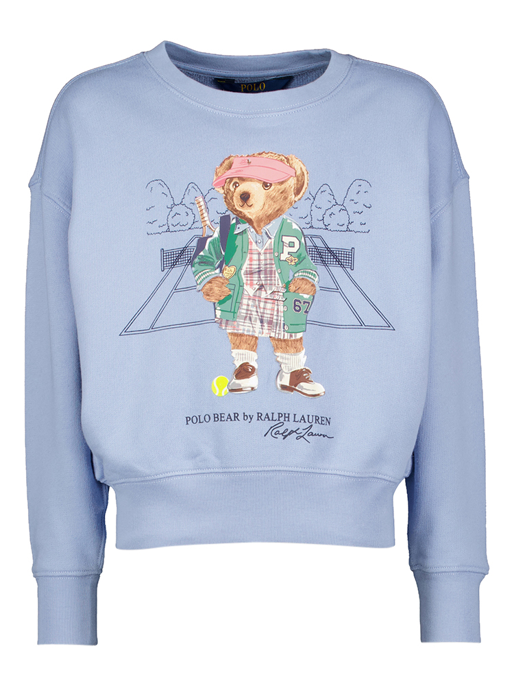 Crew Neck Ralph Lauren Trui Beer Heren Licht Blauwe Sweater Met