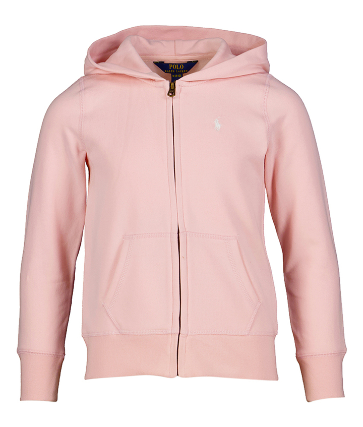 Roze trui met rits en kap Ralph Lauren