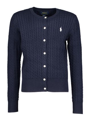 Ralph Lauren Donkerblauwe cardigan met kabel