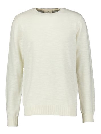 Ecru katoenen pull met ronde hals Anerkjendt