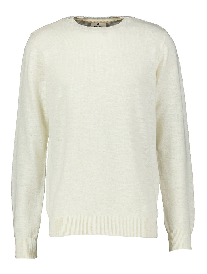 Ecru katoenen pull met ronde hals Anerkjendt