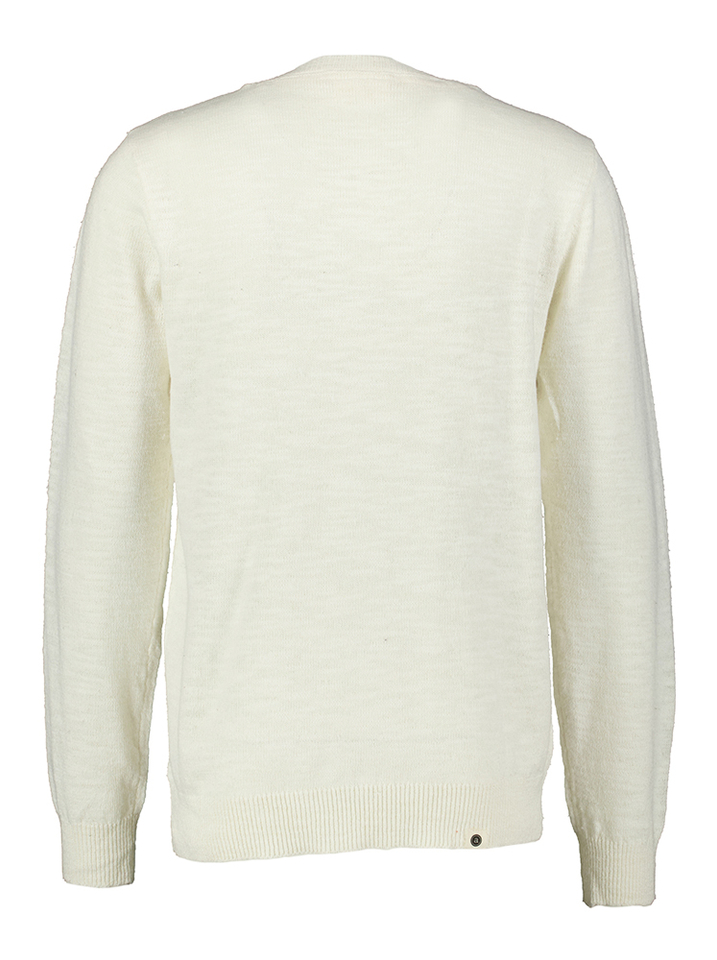 Ecru katoenen pull met ronde hals Anerkjendt