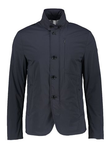 Donkerblauwe jas met schuine insteekzakken Orion Mirto Duno 