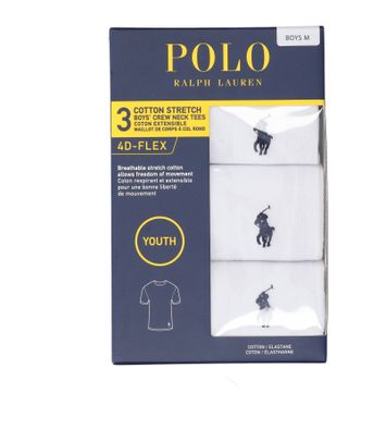 Witte t-shirts 3-pack Ralph Lauren 