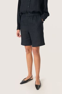 Zwarte linnen short Soaked