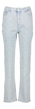 Soaked In Luxury Lichtblauwe jeans met strass detail