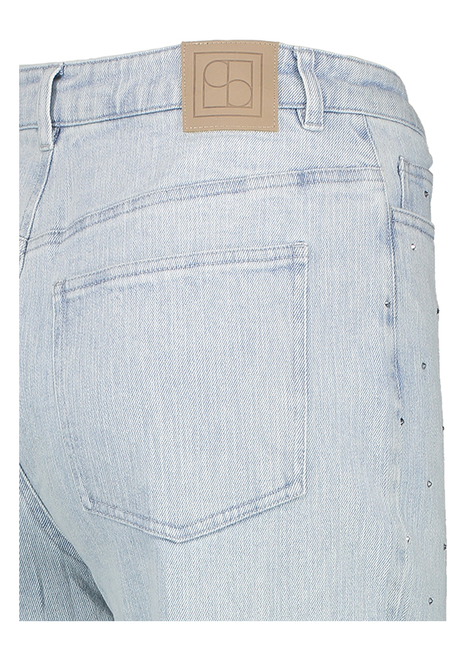 Lichtblauwe jeans met strass detail Soaked In Luxury 