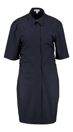Soaked In Luxury Nachtblauwe katoenen jurk met korte mouwen
