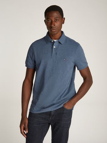 Blauwe polo met merklogo Tommy Hilfiger