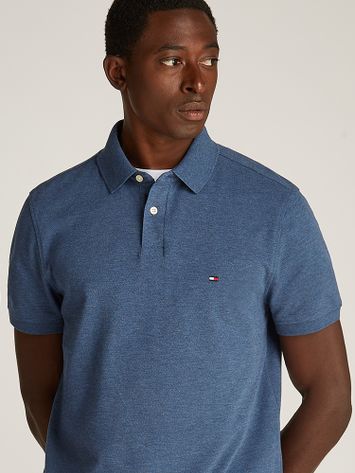 Blauwe polo met merklogo Tommy Hilfiger
