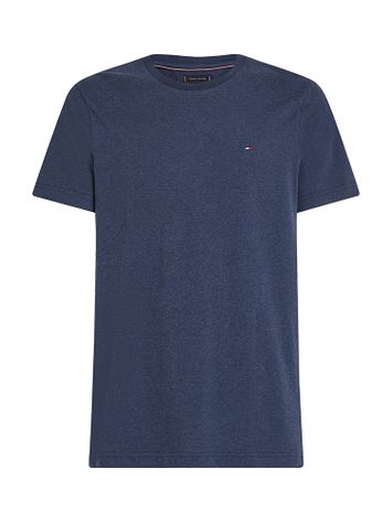 Donkerblauwe katoenen t-shirt met merklogo Tommy Hilfiger