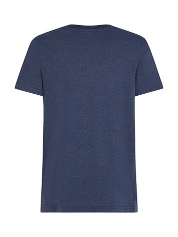Donkerblauwe katoenen t-shirt met merklogo Tommy Hilfiger