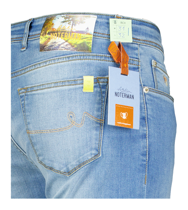 Licht blauwe slim fit Atelier Noterman