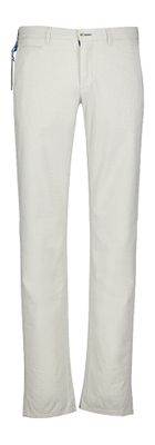 Licht grijze geklede broek met fijne ruitmotief Atelier Noterman