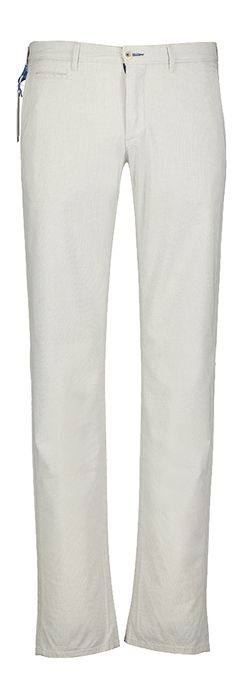 Licht grijze geklede broek met fijne ruitmotief Atelier Noterman