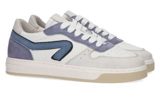 Hip Shoe Style Witte lage sneakers met lichtblauwe details
