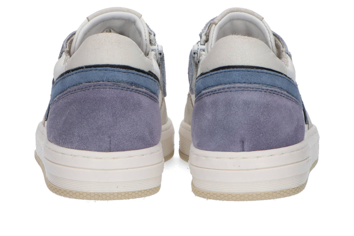 Witte lage sneakers met lichtblauwe details Hip Shoe Style