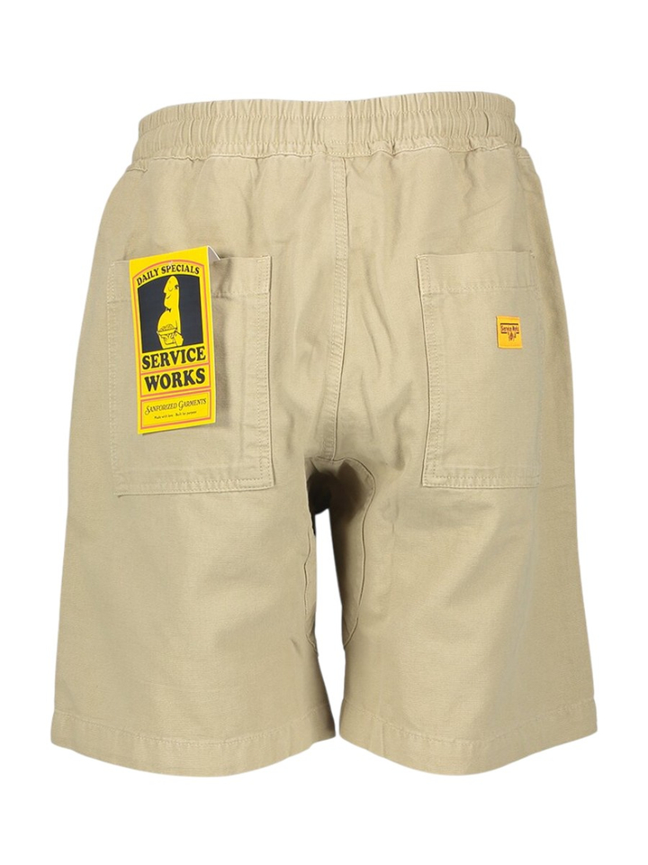 Beige katoenen short Service Works