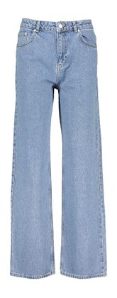 Neo Noir Vintage blauwe losoe fit jeans met zilveren strass en hoge taille Simona