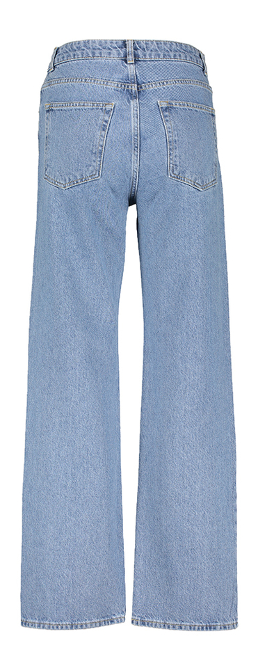 Vintage blauwe losoe fit jeans met zilveren strass en hoge taille Simona Neo Noir