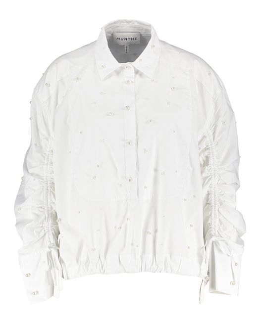 Witte bloes met parels Phebe Munthe