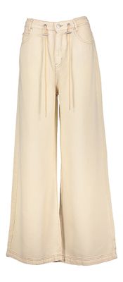 Beige losvallende wijde broek in jeanslook Obey Munthe