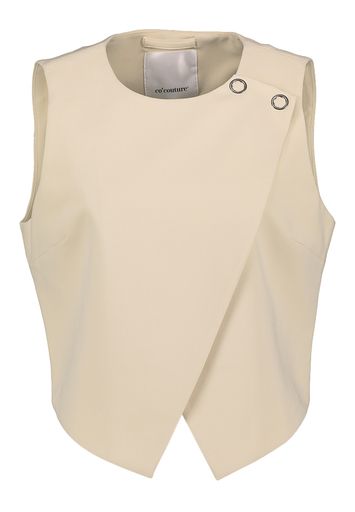 Vanille kleurige gilet Co'Couture