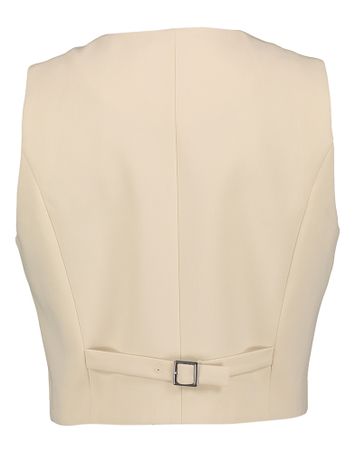 Vanille kleurige gilet Co'Couture