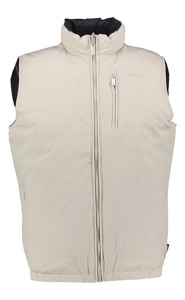 Beige/zwart omkeerbare bodywarmer Agiato 