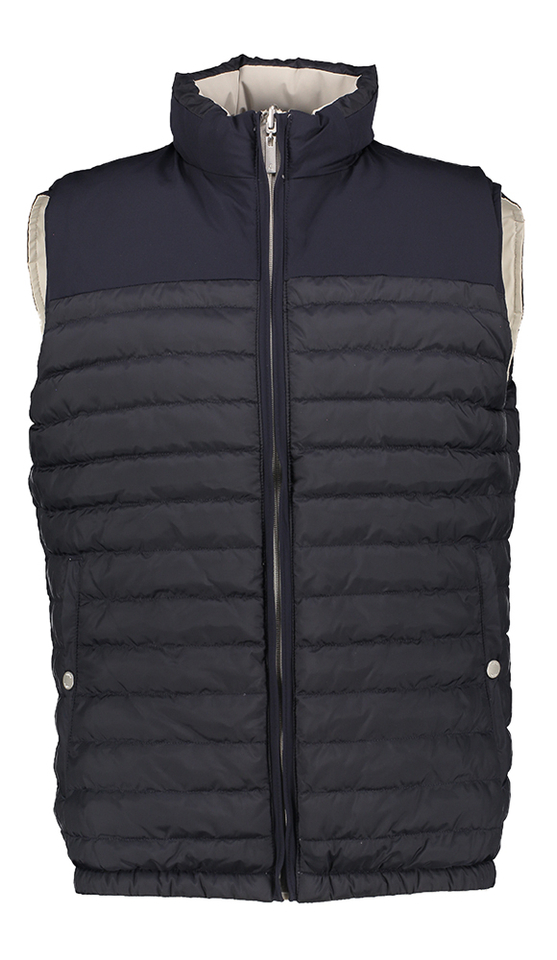 Beige/zwart omkeerbare bodywarmer Agiato 