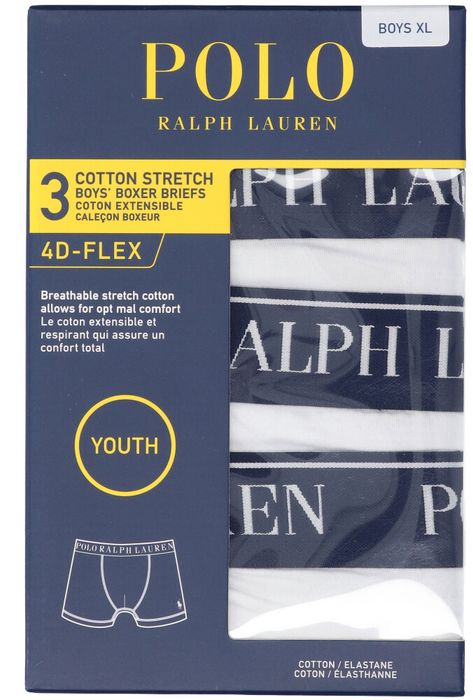 Witte 3-pack boxershort Ralph Lauren